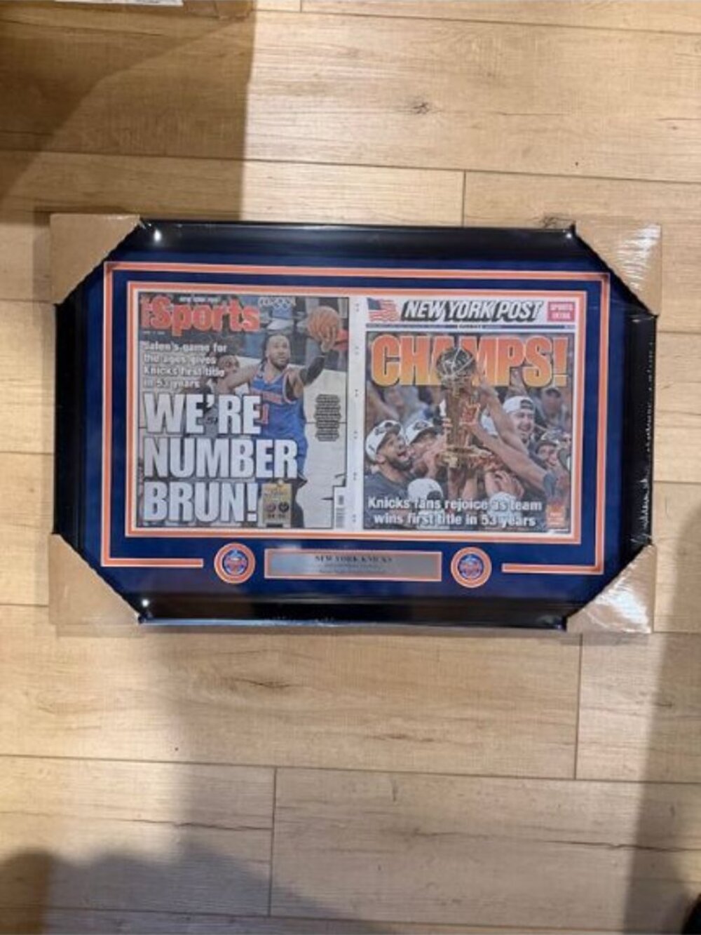 New York Knicks 2025-26 NBA Championship Framed New York Post Newspaper ORIGINAL